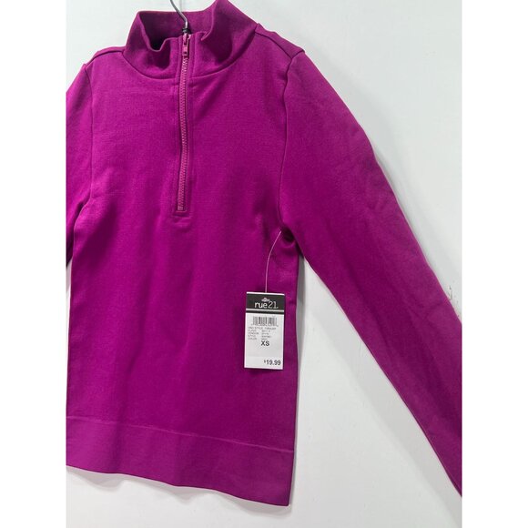 Rue 21 - Women's 1/2 Zip Long Sleeve Shirt - Purple - Extra Small - Picture 13 of 13